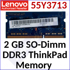 Lenovo 2 GB SO-Dimm DDR3 ThinkPad Memory 55Y3713 - DDR3 - SODimm - 204 Pins - 1066MHz - PC3-8500 - CL 7 - NONECC for ThinkPad