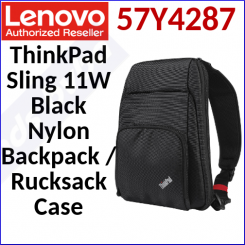 Lenovo ThinkPad Sling 11W Black Nylon Backpack / Rucksack Case (57Y4287) with Shoulder strap for 10 / 11,5 Inch ThinkPads