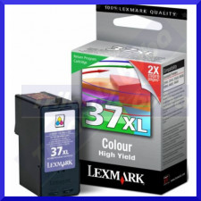 Lexmark 37XL High Yield TriColor Original Ink Cartridge 18C2180E (500 Pages)