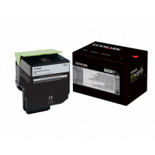 Lexmark 800X1 Black Toner Return Program Original Cartridge 80C0X10 (8000 Pages) for Lexmark CX510de, CX510dthe, CX510dhe