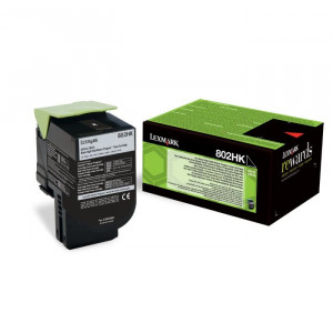 Lexmark 802HK High Yield Black (Return Program) Original Toner Cartridge 80C2HK0 (4000 Pages) for Lexmark CX410de, CX410dte, CX410e, CX510de, CX510dhe, CX510dthe