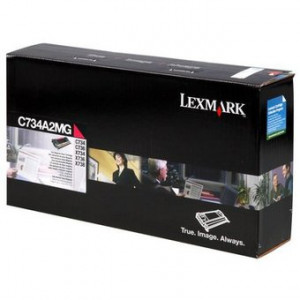 Lexmark C734A2MG Magenta Toner Non-Return Original Cartridge (6000 Pages) for Lexmark C734n, C734de, C734dtn, C734dn, C734dw, C736n, C736dn, C736dtn, X736de,X738de, X738dte