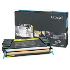 Lexmark C734A2YG Yellow Toner Non-Return Original Cartridge (6000 Pages) for Lexmark C734n, C734de, C734dtn, C734dn, C734dw, C736n, C736dn, C736dtn, X736de,X738de, X738dte