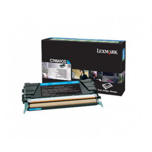 Lexmark C746A1CG Cyan Toner Return Program Original Cartridge (7000 Pages) for Lexmark C746dn, C746dtn, C746n, C748de, C748dte, C748e
