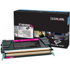 Lexmark X748H1MG Magenta High Yield Original Toner Cartridge (10000 Pages) for Lexmark X746de, X748de, X748dte