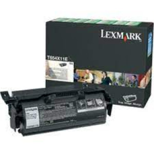 Lexmark T654X11E Extra High Yield Black Return Program Original Toner Cartridge (36000 Pages) for Lexmark T654, T654dn, T654dtn, T656dne