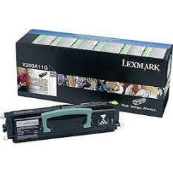 Lexmark X203A11G Black Return Program Original Toner Cartridge (2500 Pages) for Lexmark X203n, X204n