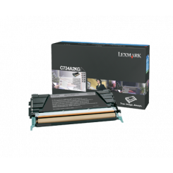 Lexmark C734A2KG Black Toner Non-Return Original Cartridge (8000 Pages) for Lexmark C734n, C734de, C734dtn, C734dn, C734dw, C736n, C736dn, C736dtn, X736de,X738de, X738dte