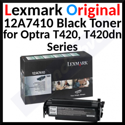 Lexmark 12A7410 Original Black Toner Cartridge (5000 Pages)