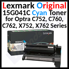Lexmark (15G041C) Original Cyan Toner Cartridge (6000 Pages)