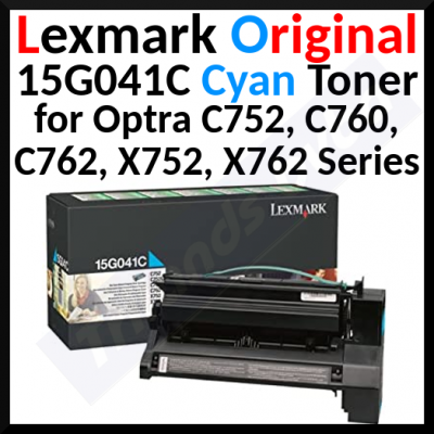 Lexmark C752 / X752 CYAN ORIGINAL Toner Cartridge 15G041C (6.000 Pages)