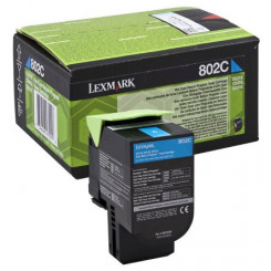 Lexmark 802C Cyan Original Toner Cartridge (1000 Pages) for Lexmark CX310dn, CX310n, CX410de, CX410dte, CX410e, CX510de, CX510dhe, CX510dthe