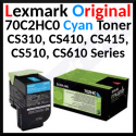 Lexmark 702HC CYAN High Yield ORIGINAL Toner Cartridge (3.000 Pages) - 70C2HC0