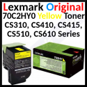 Lexmark 702HY Original High Yield Yellow Toner Cartridge (3000 Pages) - 70C2HY0