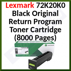Lexmark 72K20K0 Black Original Return Program Toner Cartridge (8000 Pages)