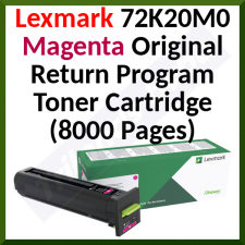 Lexmark 72K20M0 Magenta Original Return Program Toner Cartridge (8000 Pages)
