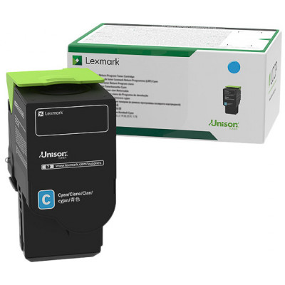 Lexmark C242XC0 Original Cyan Extra High Yield Return Program Toner Cartridge - 3500 Pages