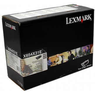 Lexmark X654X31E BLACK ORIGINAL EXTRA High Capacity Toner Cartridge (36.000 Pages)