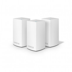 Linksys VELOP Whole Home Mesh Wi-Fi System WHW0103 - Wi-Fi system (3 routers) - mesh - GigE - 802.11a/b/g/n/ac, Bluetooth 4.1 LE - Dual Band