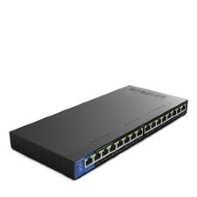 Linksys Business LGS116P - Switch - unmanaged - 8 x 10/100/1000 (PoE+) + 8 x 10/100/1000 - desktop, wall-mountable - PoE+ (80 W) - AC 100/230 V