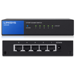 Linksys Business LGS105 - Switch - unmanaged - 5 x 10/100/1000 - desktop - AC 100/230 V