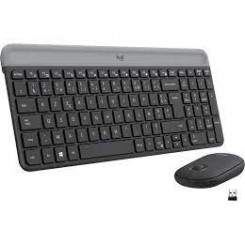 Logitech Slim Wireless Combo MK470 - Keyboard and mouse set- wireless - 2.4 GHz - Azerty BE - graphite