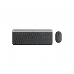Logitech Slim Wireless Combo MK470 - Keyboard and mouse set - wireless - 2.4 GHz - US International - graphite