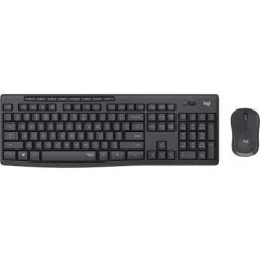 Logitech MK295 Silent - Keyboard and mouse set - wireless - 2.4 GHz - US International - graphite