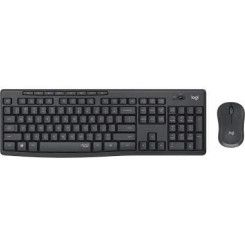 Logitech MK295 Silent - Keyboard and mouse set - wireless - 2.4 GHz - US International - graphite