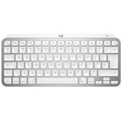 Logitech MX Keys Mini - Keyboard - backlit - Bluetooth - QWERTY - US - pale grey