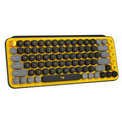 Logitech POP Keys - Keyboard - wireless - Bluetooth LE, Bluetooth 5.1 - French - key switch: Brown Tactile - blast