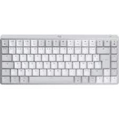 Logitech Master Series MX Mechanical Mini for Mac - Keyboard - backlit - wireless - Bluetooth LE - AZERTY - French - key switch: Tactile Quiet - pale grey