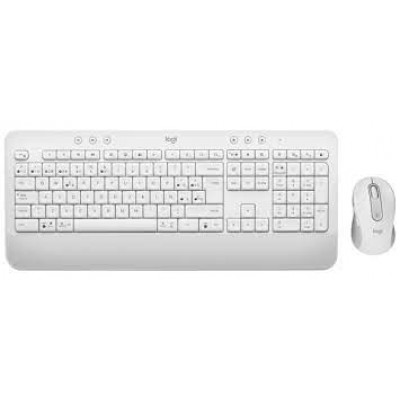Logitech Signature MK650 for Business - Keyboard and mouse set - wireless - 2.4 GHz, Bluetooth LE - AZERTY - Belgium - off-white