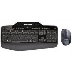 Logitech MK710 Wireless Desktop Keyboard 920-002421 (Azerty-Belgium) - Wireless Keyboard + Wireless Mouse Via USB Reciever