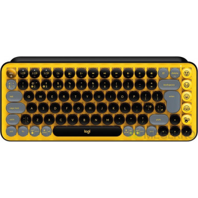 Logitech POP Keys - Keyboard - wireless - Bluetooth LE, Bluetooth 5.1 - QWERTY - US International - key switch: Brown Tactile - blast