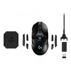 Logitech G903 Wireless Gaming Mouse LIGHTSPEED with HERO 16K sensor - Mouse - right and left-handed - optical - 11 buttons - wireless, wired - USB, LIGHTSPEED - Logitech LIGHTSPEED receiver