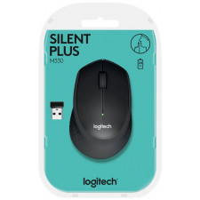 Logitech M330 SILENT PLUS - Mouse - 3 buttons - wireless - 2.4 GHz - USB wireless receiver - black