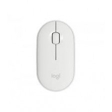 Logitech Pebble M350 - Mouse - optical - 3 buttons - wireless - Bluetooth, 2.4 GHz - USB wireless receiver - off-white