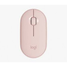 Logitech Pebble M350 - Mouse - optical - 3 buttons - wireless - Bluetooth, 2.4 GHz - USB wireless receiver - rose