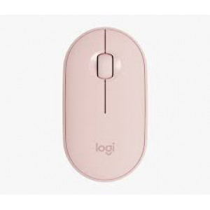 Logitech Pebble M350 - Mouse - optical - 3 buttons - wireless - Bluetooth, 2.4 GHz - USB wireless receiver - rose