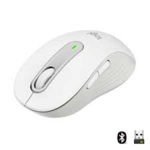 Logitech Signature M650 L for Business - Mouse - right-handed - 5 buttons - wireless - Bluetooth, 2.4 GHz - Logitech Logi Bolt USB receiver - off-white
