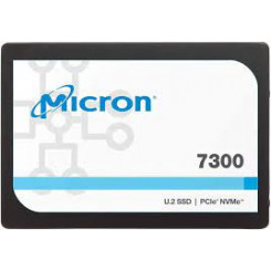 Micron 7300 PRO - SSD - encrypted - 7.68 TB - internal - 2.5" - U.2 PCIe 3.0 x4 (NVMe) - 256-bit AES - Self-Encrypting Drive (SED) - TAA Compliant