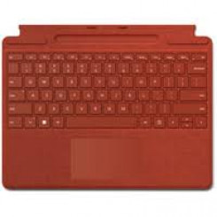 Microsoft Surface Pro Signature Keyboard - Keyboard - with touchpad, accelerometer, Surface Slim Pen 2 storage and charging tray - Belgium - poppy red - commercial - for Surface Pro 8