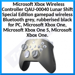 Microsoft Xbox Wireless Controller - Lunar Shift Special Edition - gamepad - wireless - Bluetooth - grey, rubberised black - for PC, Microsoft Xbox One, Microsoft Xbox One S, Microsoft Xbox One X