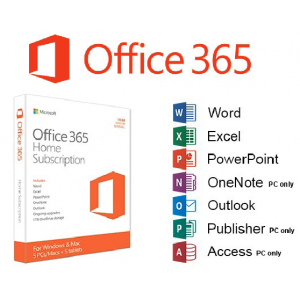 Microsoft Office 365 Home (6GQ-00092) - Subscription licence ( 1 year ) - up to 5 PCs and Macs in one household - Win, Mac - All Languages - Eurozone - 32/64-bit, ESD, delivered via electronic distribution, Click-to-Run