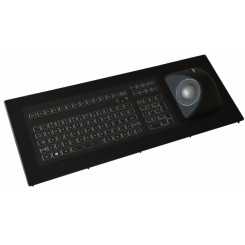 NSI Backlit keyboard with ergonomic trackball - panel mount