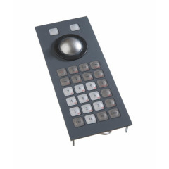 NSI KBMT 26T26F1 USB Panel Mount Keyboard with Trackball - Qwerty US International