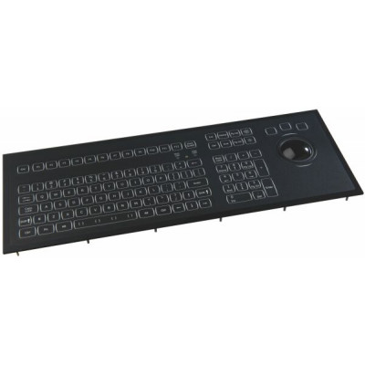 NSI Backlit sealed keyboard with trackball - panel mount