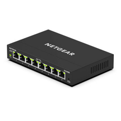 NETGEAR GS308PP - Switch - unmanaged - 8 x 10/100/1000 (PoE+) - desktop, wall-mountable - PoE+ (83 W) - DC power
