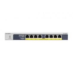 NETGEAR GS108PP - Switch - 8 x 10/100/1000 (PoE+) - desktop, rack-mountable, wall-mountable - PoE+ (123 W) - DC power